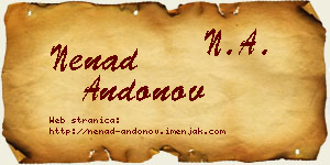 Nenad Andonov vizit kartica
